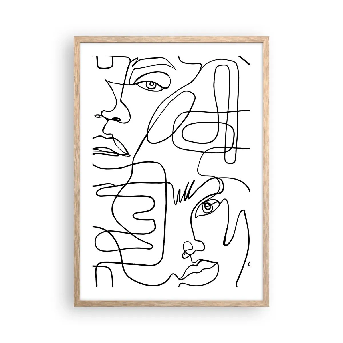 Affiche dans un chêne clair - Poster - Dans des émotions enchevêtrées - 50x70 cm