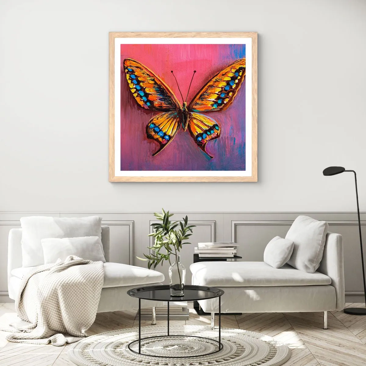 Affiche dans un chêne clair - Poster - Un joyau de la nature - 50x50 cm