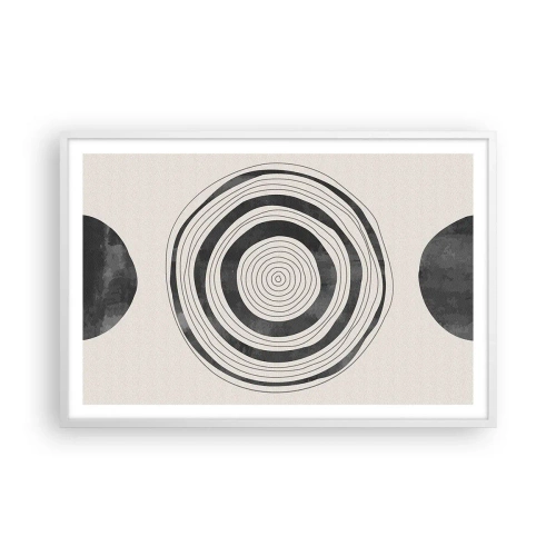 Affiche dans un cadre blanc - Poster - Ce qui est important c'est ce qu'il y a entre les deux - 91x61 cm