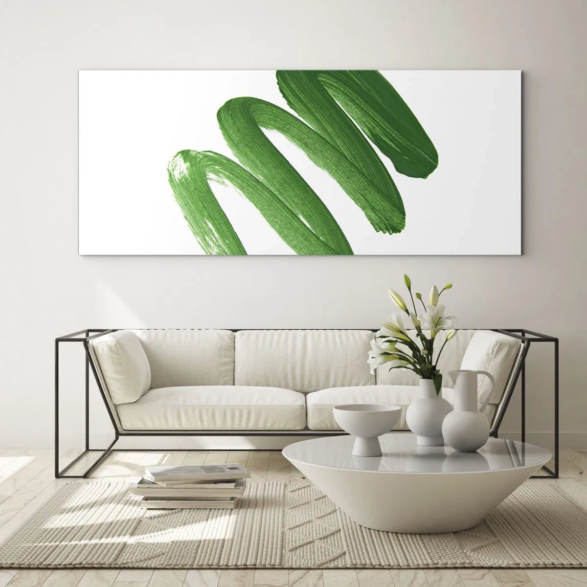 Impression sur verre - Image sur verre - Blague verte - 100x40 cm