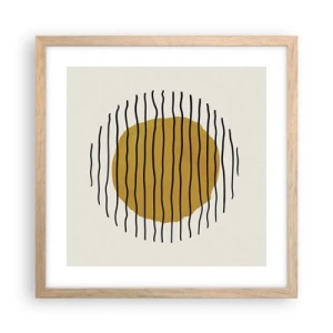 Affiche dans un chêne clair - Poster - Abstraction tremblante de chaleur - 40x40 cm
