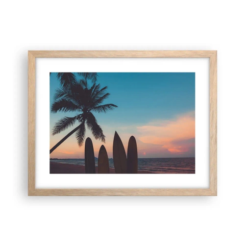 Affiche dans un chêne clair - Poster - Demain sera amusant aussi - 40x30 cm