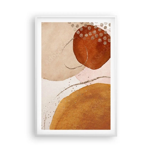 Affiche dans un cadre blanc - Poster - Rondeur et mouvement - 61x91 cm