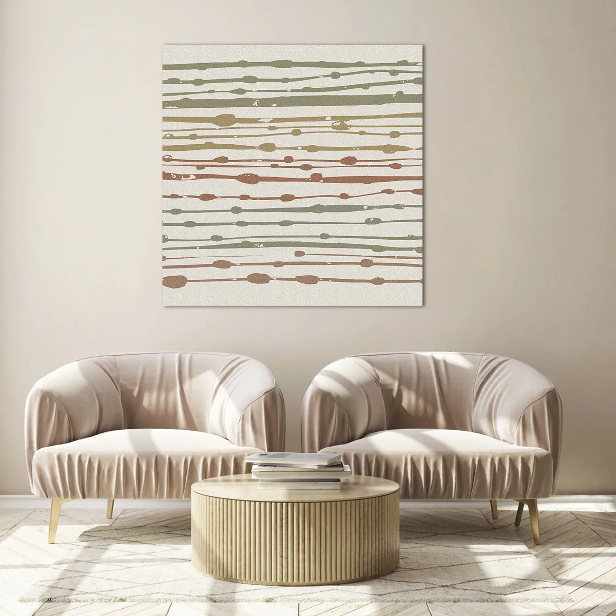 Impression sur verre - Image sur verre - Notation musicale des couleurs - 40x40 cm