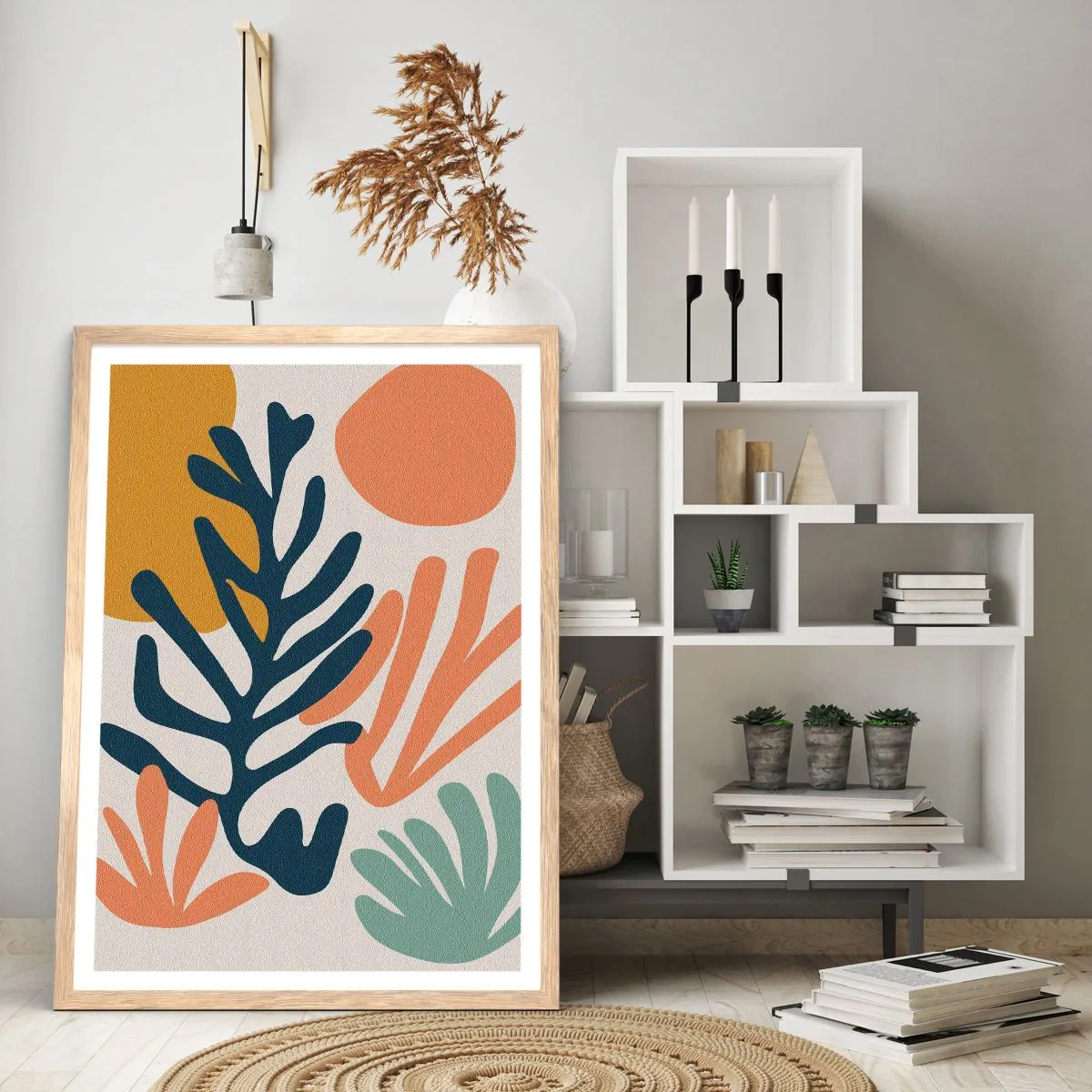 Affiche dans un chêne clair - Poster - Mers de corail - 50x70 cm