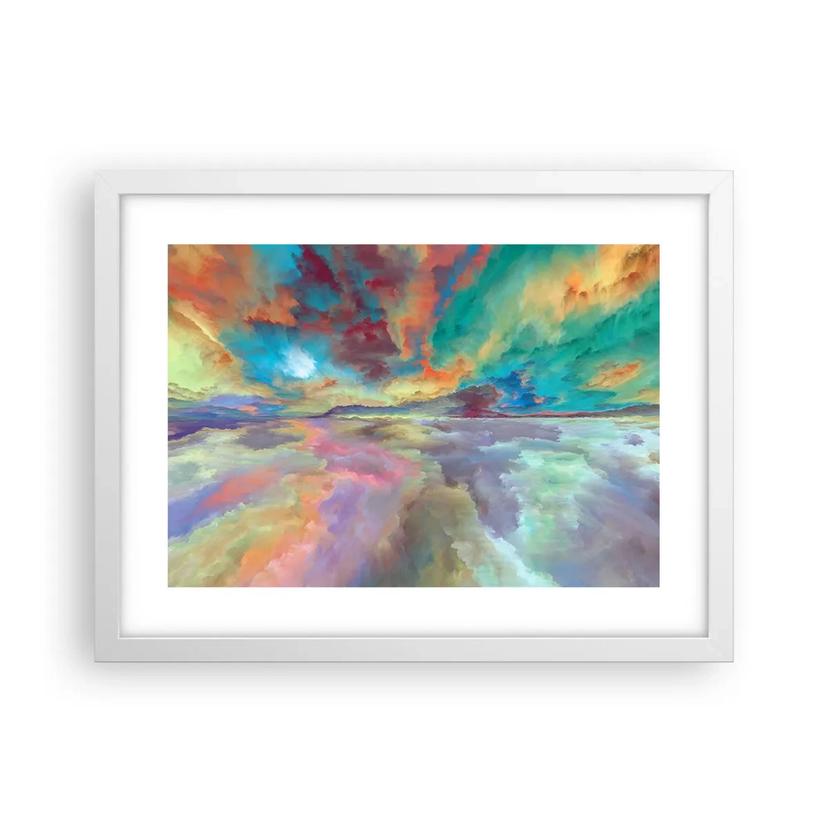 Affiche dans un cadre blanc - Poster - Deux paradis - 40x30 cm