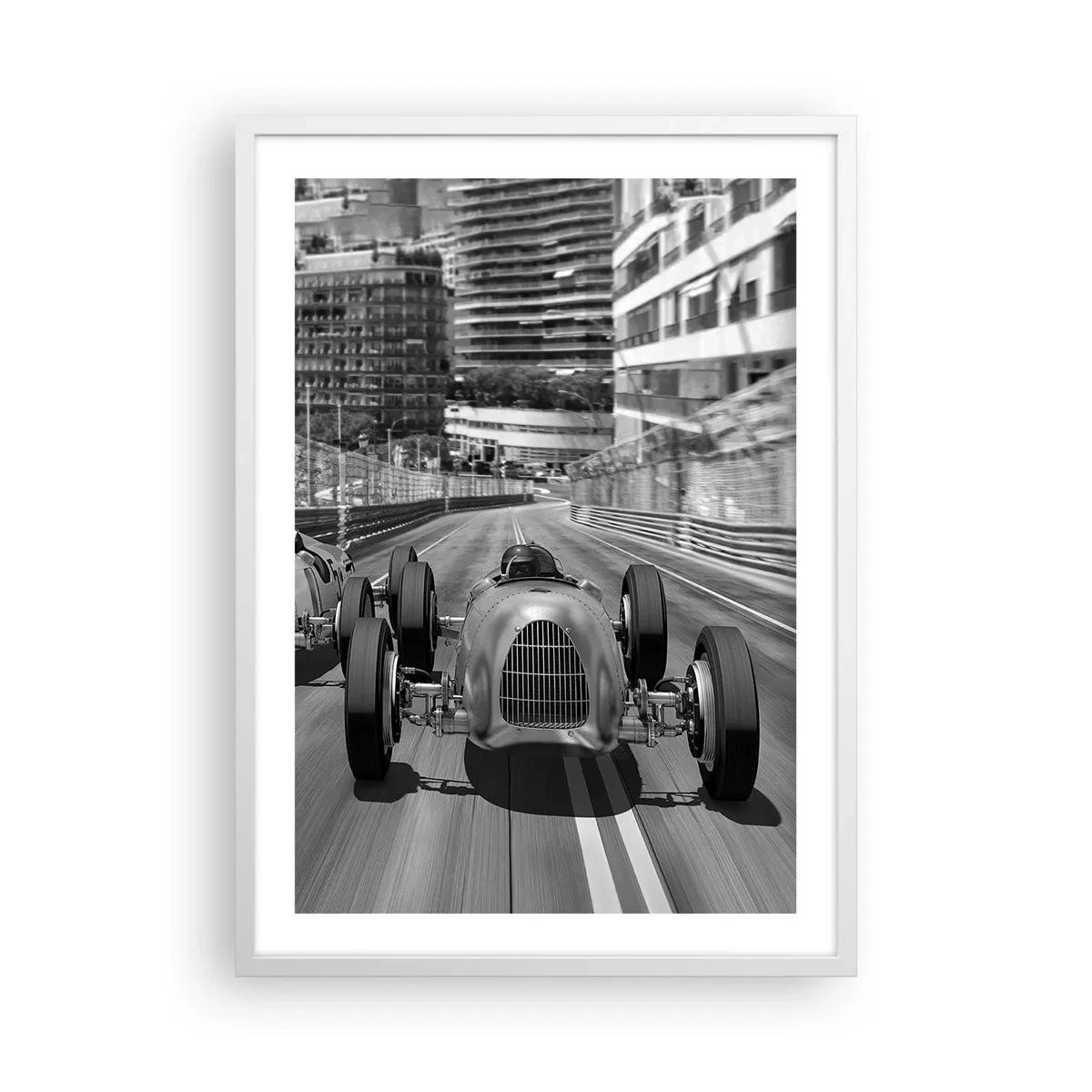 Affiche dans un cadre blanc - Poster - Il y a longtemps à Monté Carlo - 50x70 cm