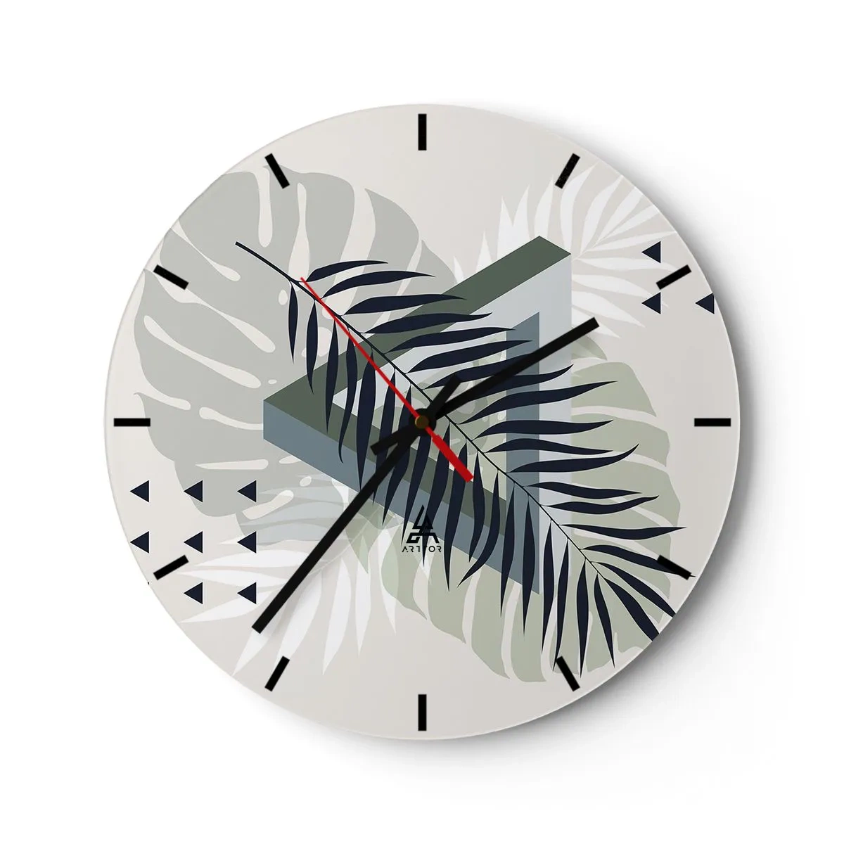 Horloge murale - Pendule murale - Nature et géométrie - deux odres? - 40x40 cm