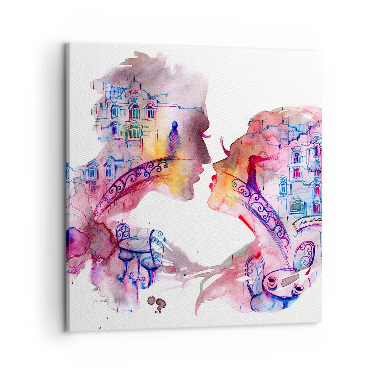 Impression sur toile - Image sur toile - Le pont secret des soupirs - 50x50 cm