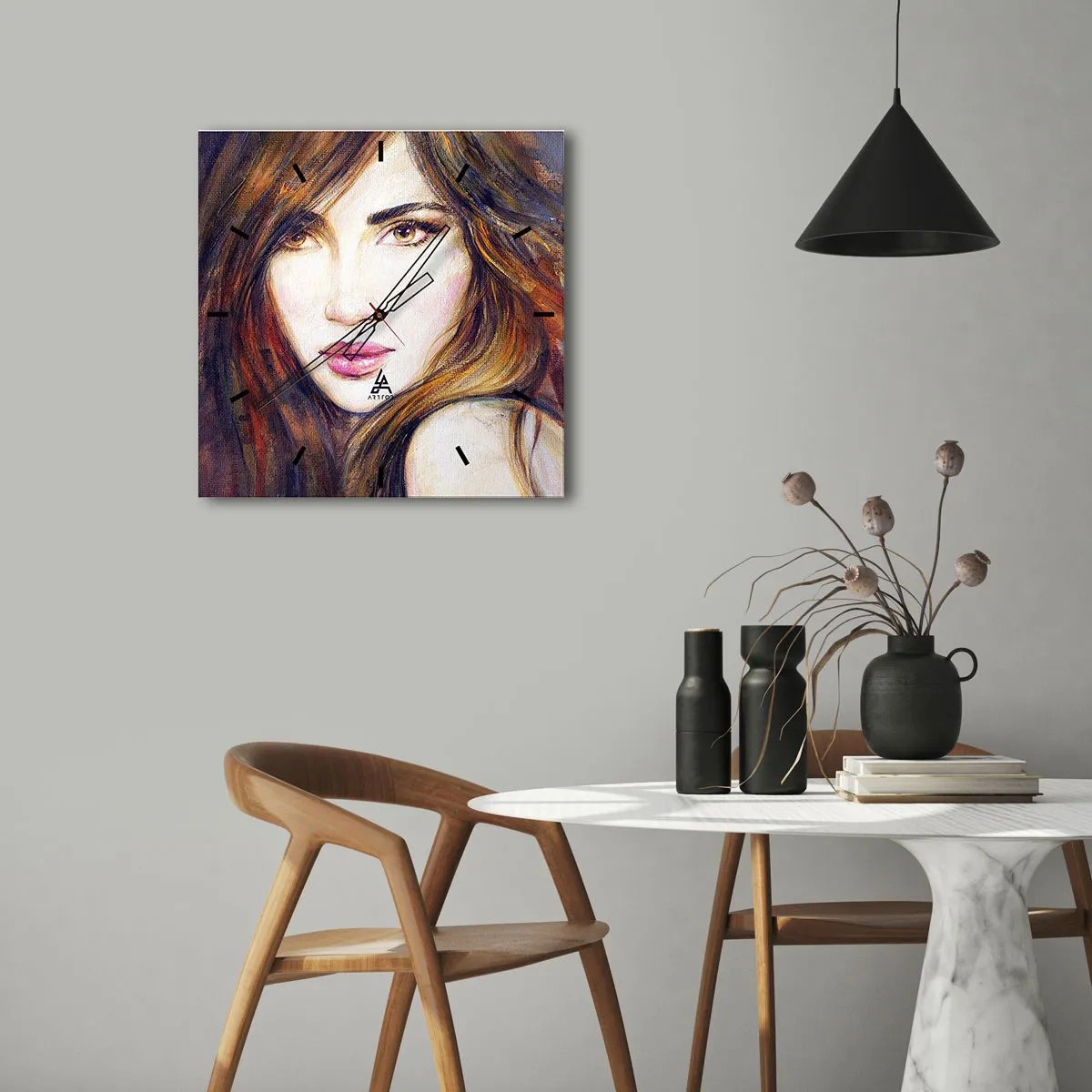 Horloge murale - Pendule murale - Un sou pour vos pensées - 30x30 cm