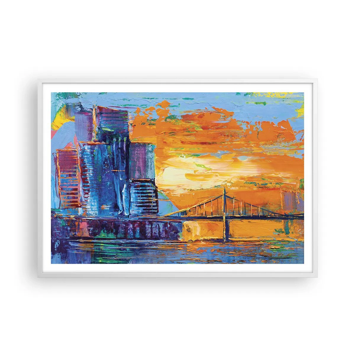 Affiche dans un cadre blanc - Poster - Culture et nature - 100x70 cm