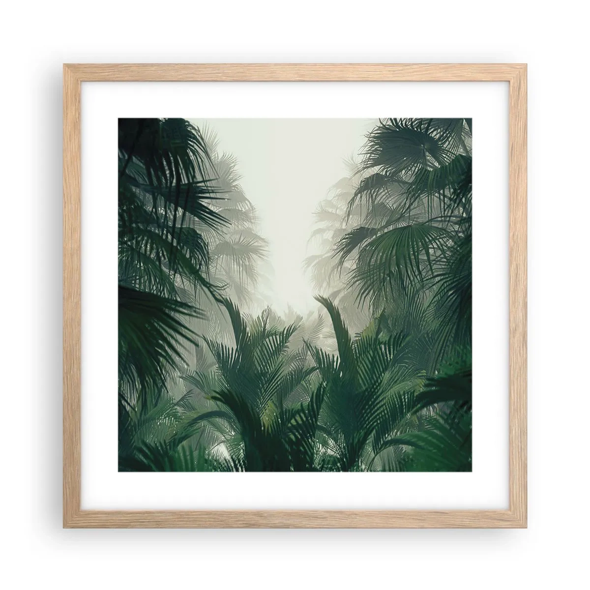 Affiche dans un chêne clair - Poster - Secret tropical - 40x40 cm