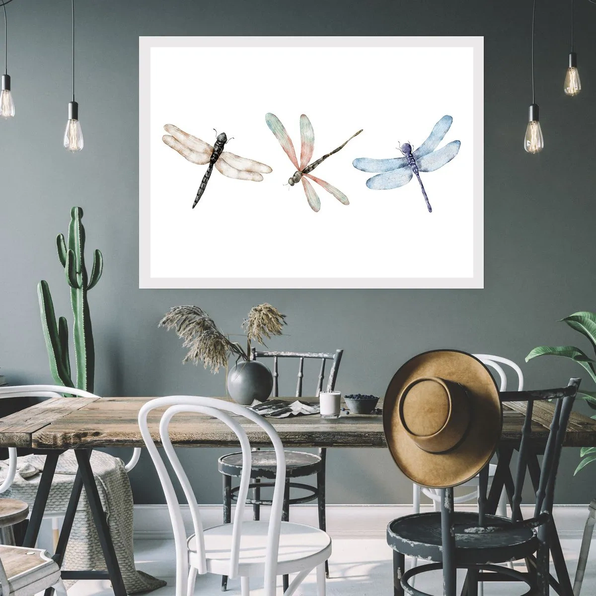 Affiche - Poster - Libellules en apesanteur - 70x50 cm