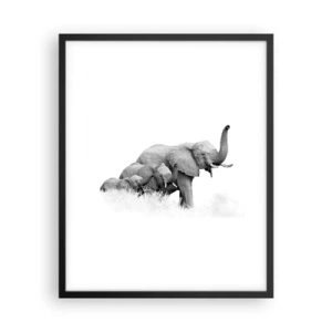 Affiche dans un cadre noir - Poster - Un, deux, trois - 40x50 cm