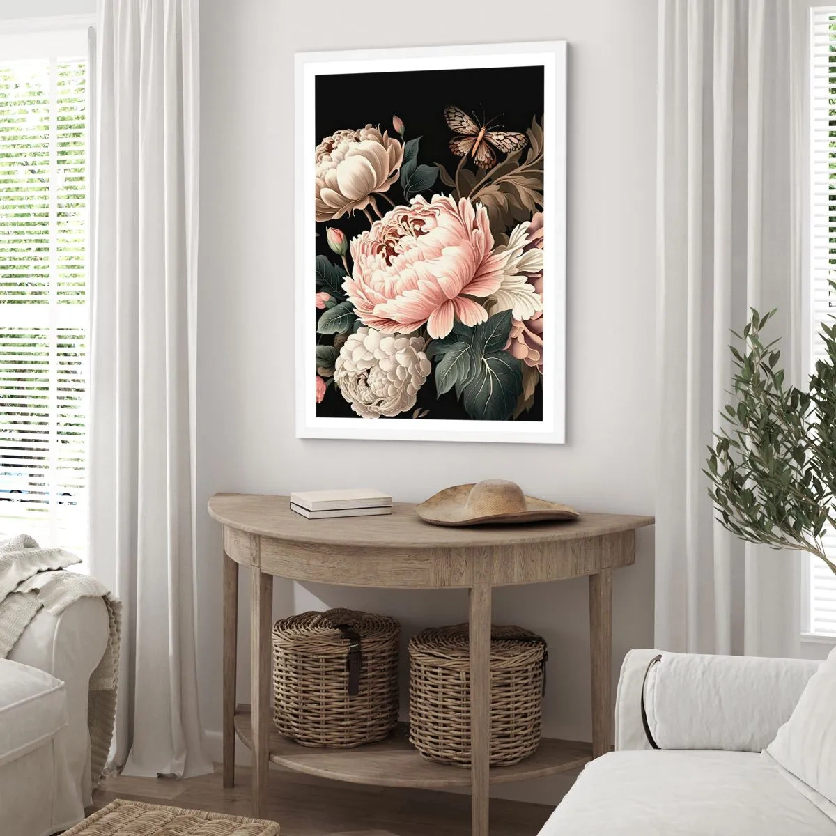 Affiche dans un cadre blanc - Poster - De style baroque - 70x100 cm