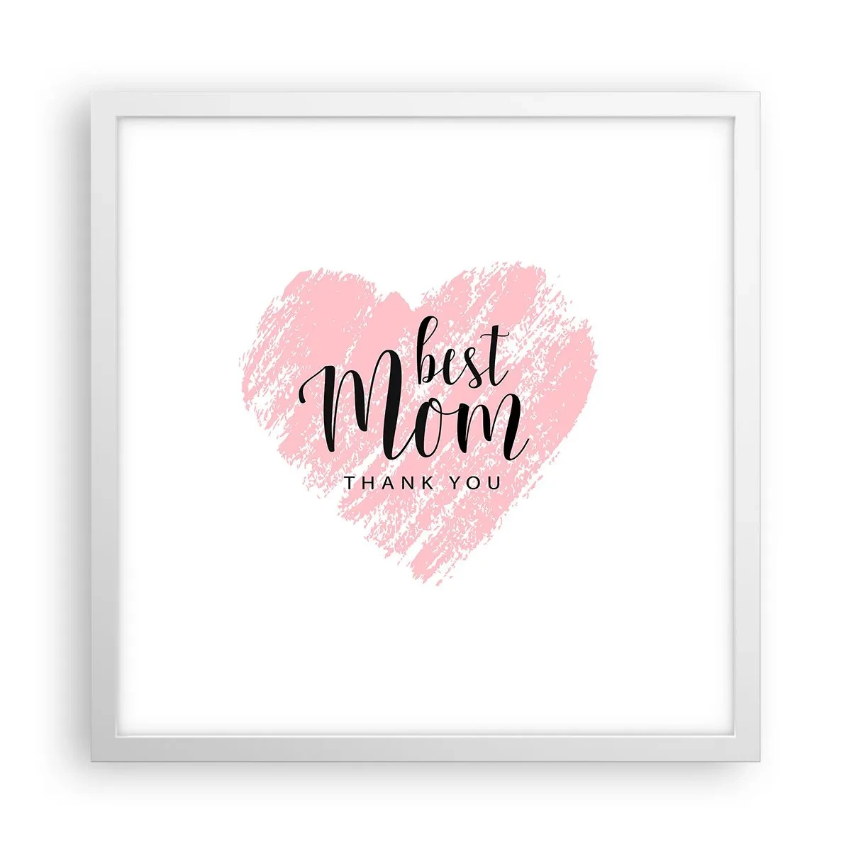 Affiche dans un cadre blanc - Poster - Toujours au bon moment - 40x40 cm