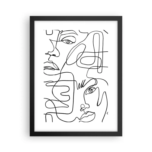 Affiche dans un cadre noir - Poster - Dans des émotions enchevêtrées - 30x40 cm