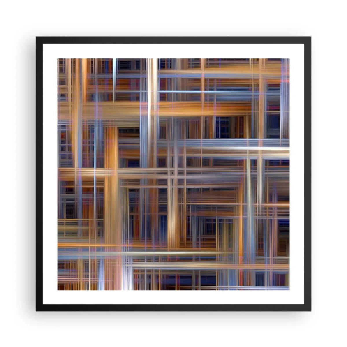Affiche dans un cadre noir - Poster - Tissé de lumière - 60x60 cm