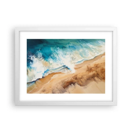 Affiche dans un cadre blanc - Poster - La vague qui revient - 40x30 cm