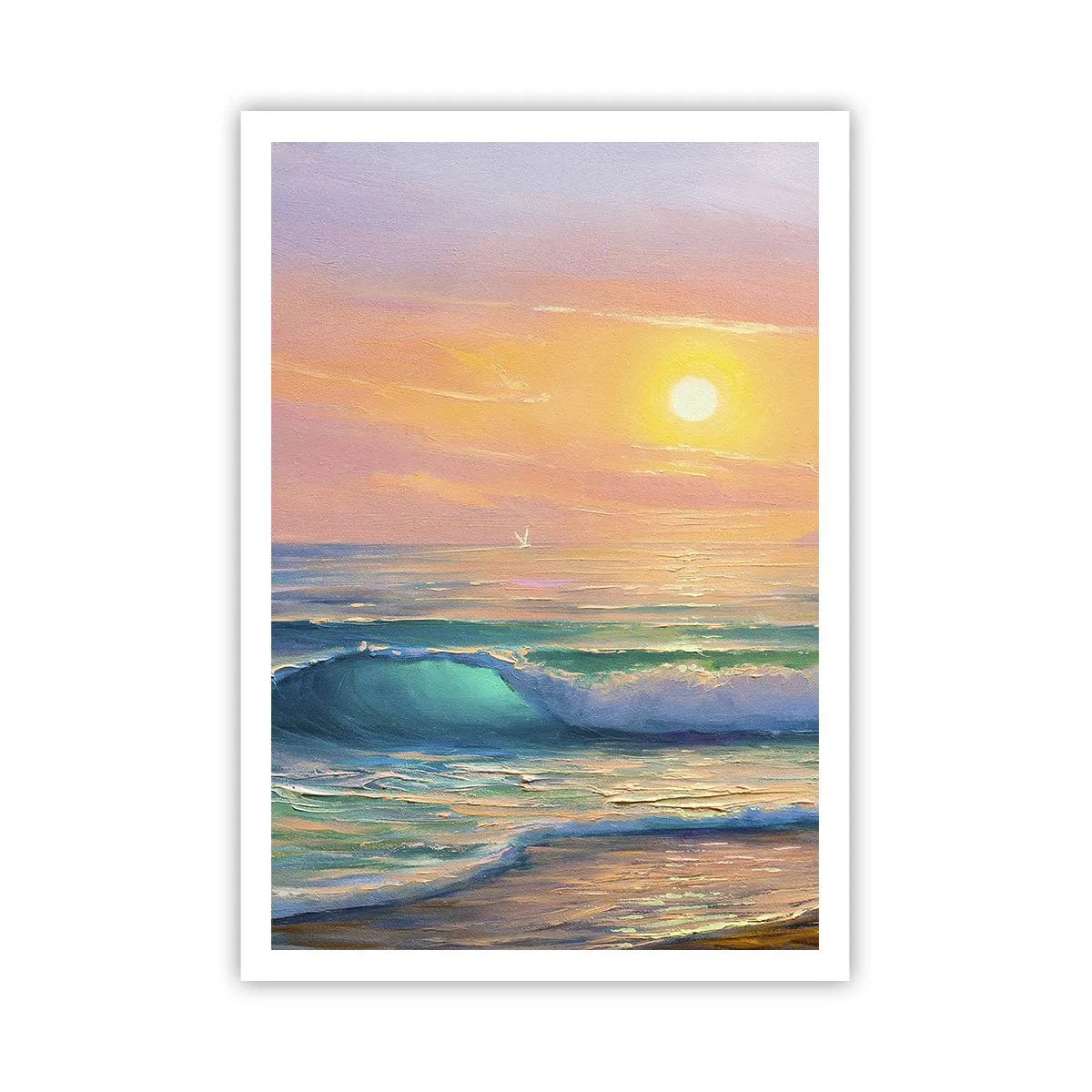 Affiche - Poster - Le chant turquoise des vagues - 70x100 cm