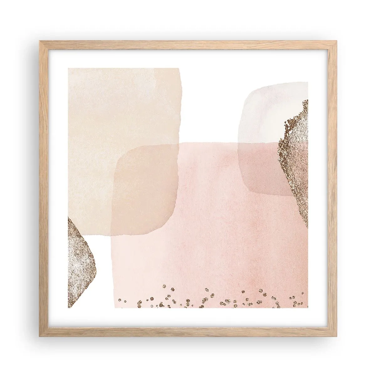 Affiche dans un chêne clair - Poster - Regard à travers la couleur - 50x50 cm