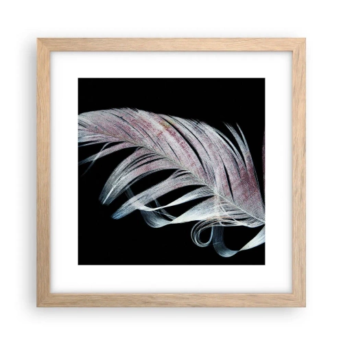 Affiche dans un chêne clair - Poster - Pensez au toucher - 30x30 cm