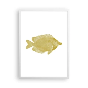 Affiche dans un cadre blanc - Poster - Du poisson et c'est tout - 50x70 cm