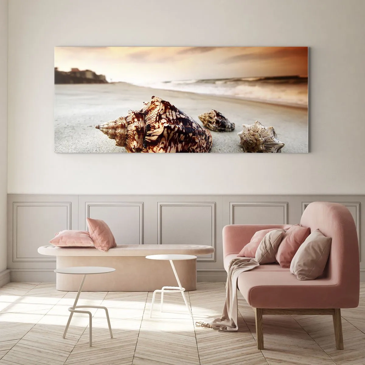 Impression sur verre - Image sur verre - Les parias des vagues - 100x40 cm