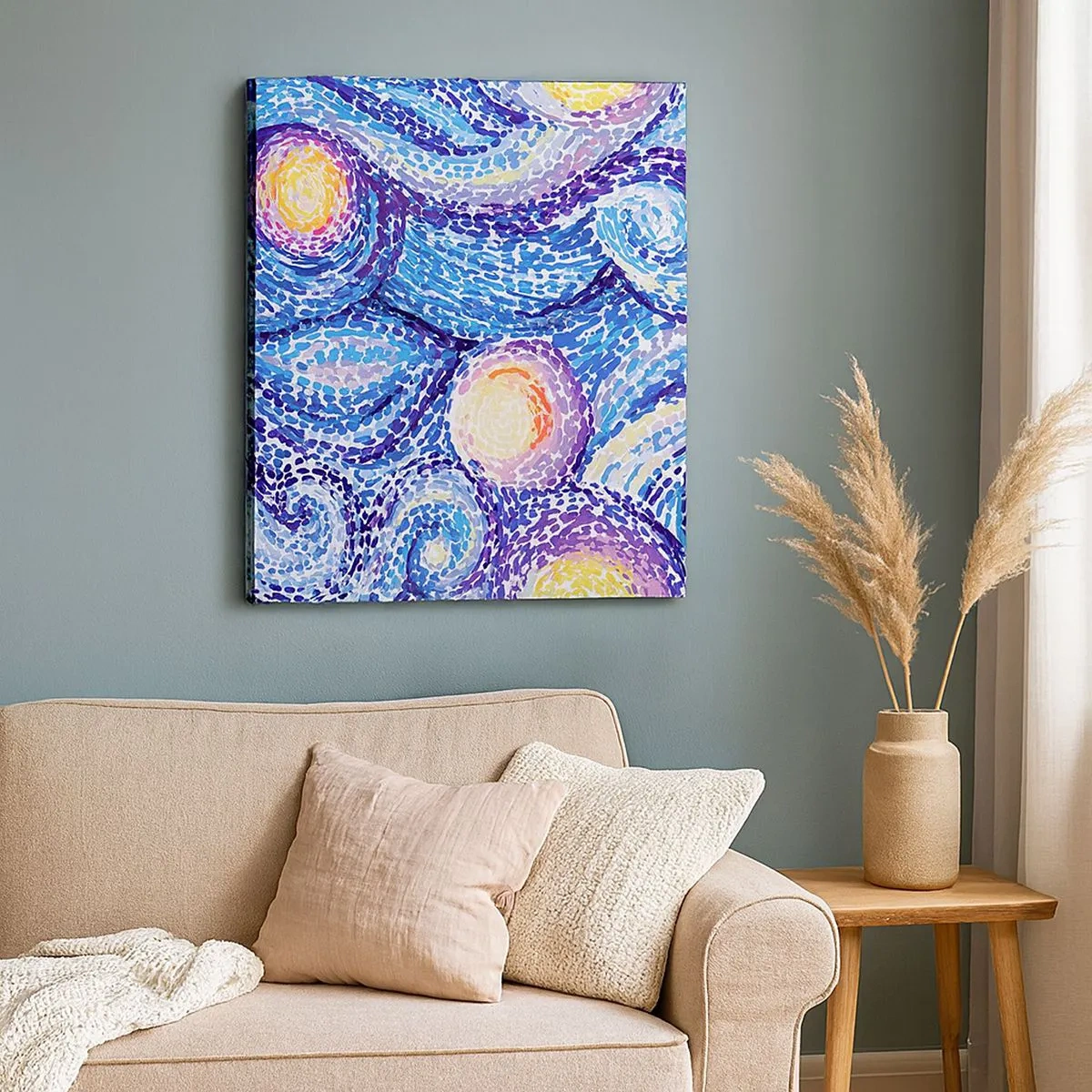 Impression sur toile - Image sur toile - D'après un tableau de van Gogh - 30x30 cm