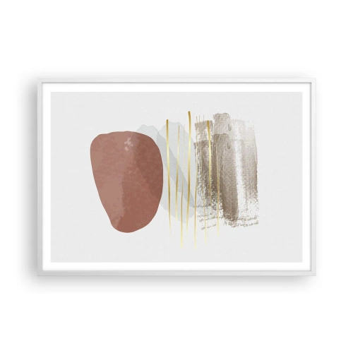 Affiche dans un cadre blanc - Poster - Colonnade abstraite - 100x70 cm