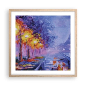 Affiche dans un chêne clair - Poster - Une ballade idéale - 50x50 cm