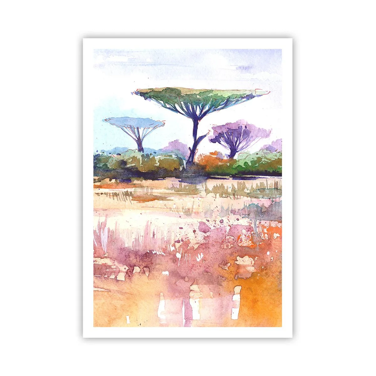 Affiche - Poster - Couleurs de savane - 70x100 cm