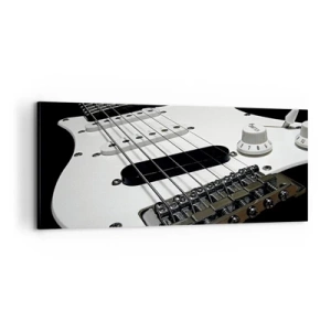 Impression sur toile - Image sur toile - Son caché en blanc - 100x40 cm