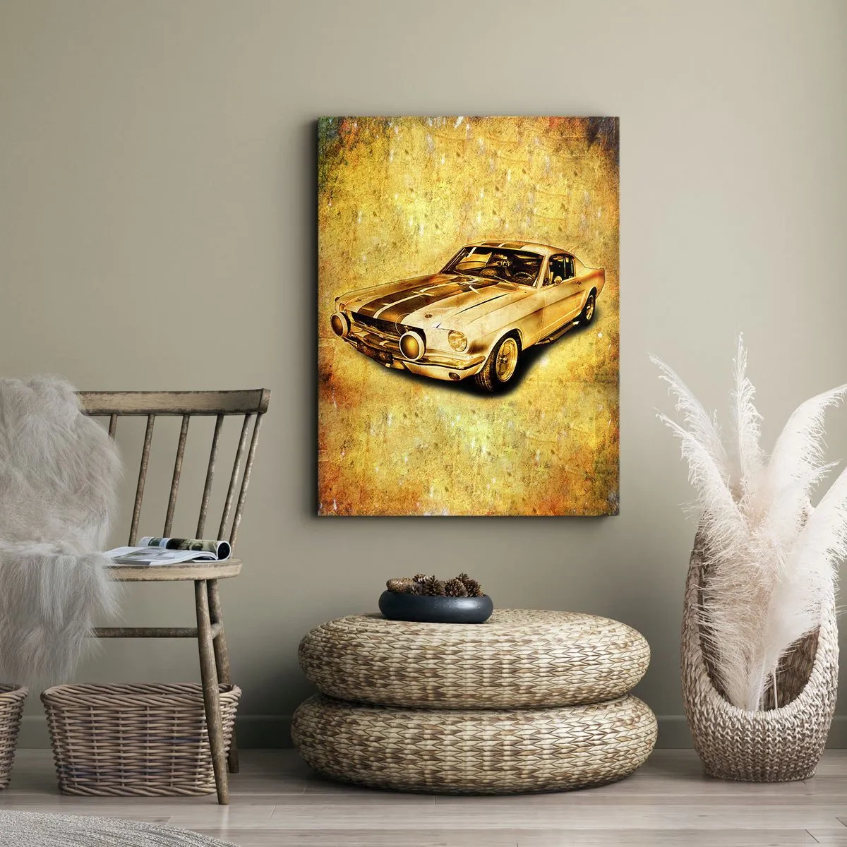 Impression sur toile - Image sur toile - La folie des années 70 - 55x100 cm