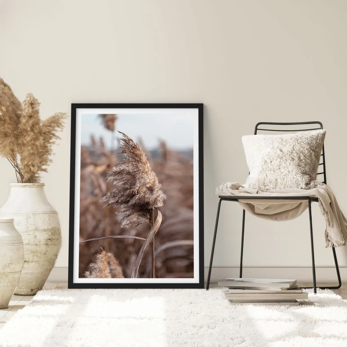 Affiche dans un cadre noir - Poster - Il est temps de s'envoler avec le vent - 61x91 cm