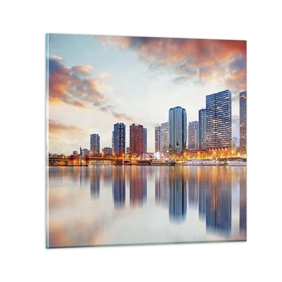 Impression sur verre - Image sur verre - La tranquillité monumentale de Paris - 30x30 cm