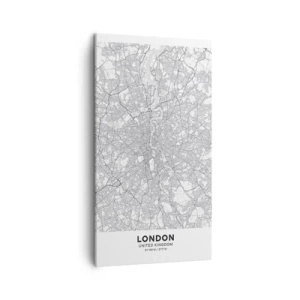 Impression sur toile - Image sur toile - Carte du labyrinthe londonien - 45x80 cm