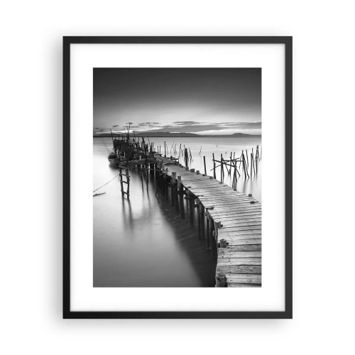 Affiche dans un cadre noir - Poster - La paix d'un rivage oublié - 40x50 cm