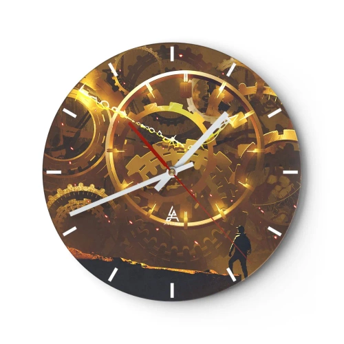 Horloge murale - Pendule murale - À la source du temps - 40x40 cm