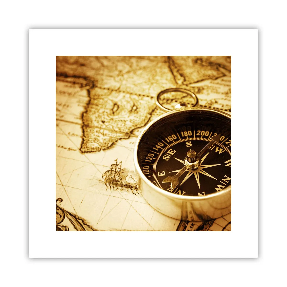 Affiche - Poster - Est ou ouest? - 30x30 cm