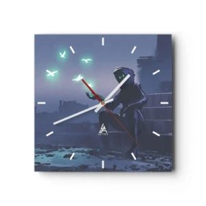 Horloge murale - Pendule murale - La vie reviendra - 40x40 cm