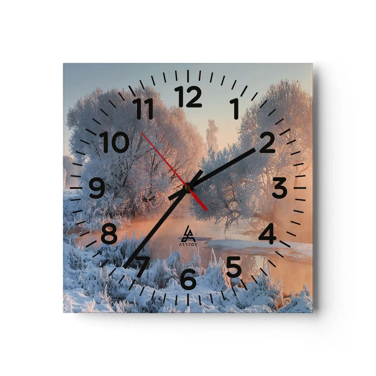 Horloge murale - Pendule murale - Tout dans le soleil brille en cristal - 40x40 cm