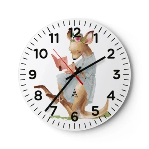 Horloge murale - Pendule murale - Lis-moi maman - 40x40 cm