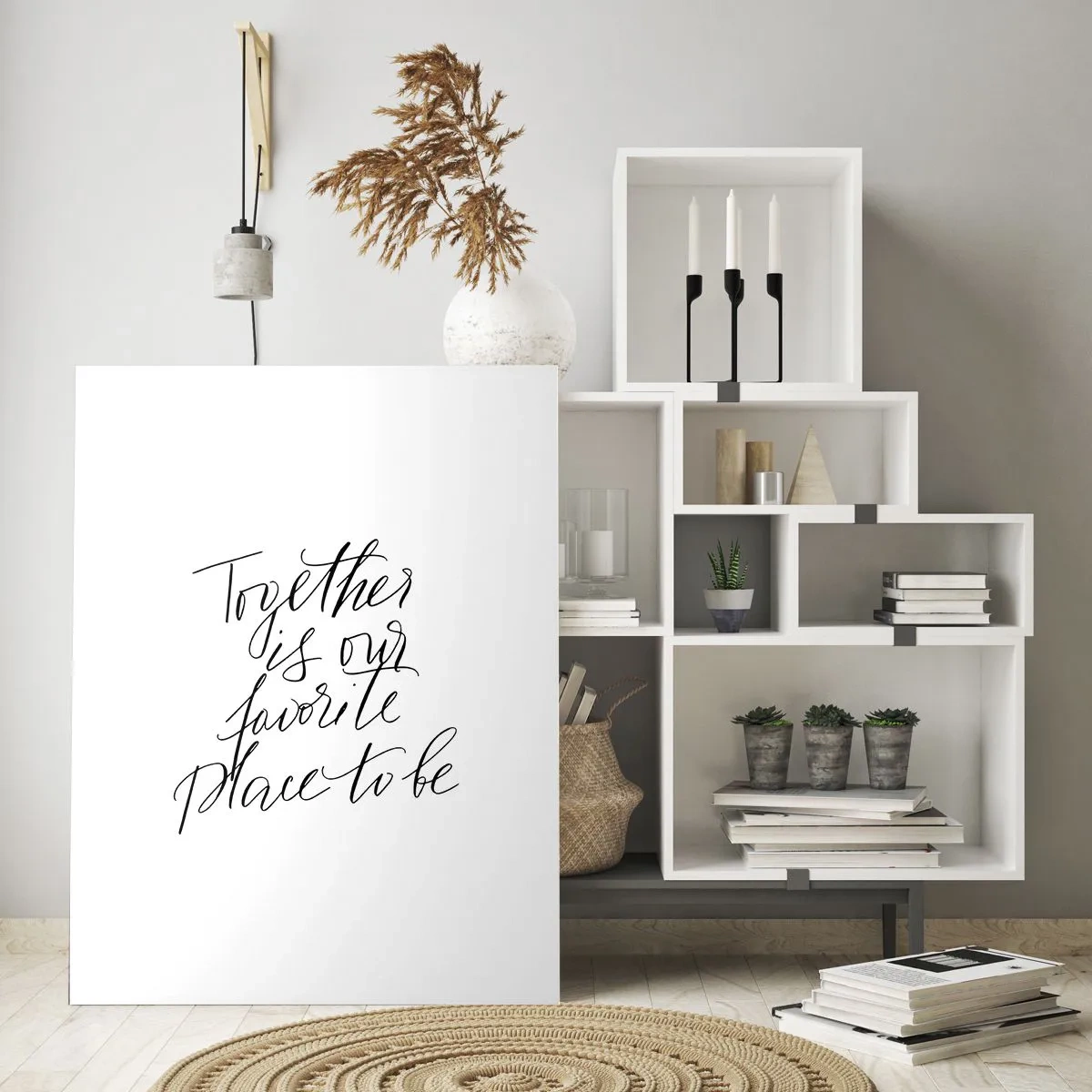 Impression sur verre - Image sur verre - Inscription typographique dans un style élégant sur fond blanc - 80x120cm - Vous aussi vous le sentez? - Décoration murale moderne pour le salon et la chambre ARTTOR