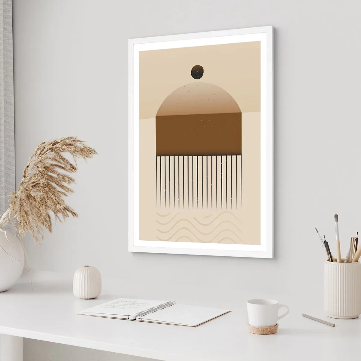 Affiche dans un cadre blanc - Poster - Différents états - 50x70 cm
