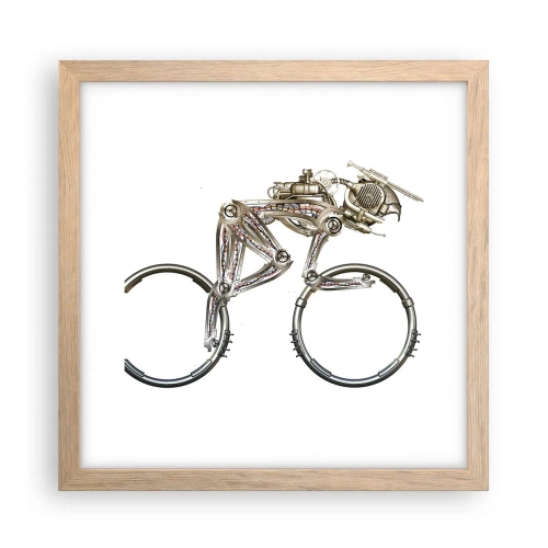 Affiche dans un chêne clair - Poster - Machine exceptionnelle - 30x30 cm