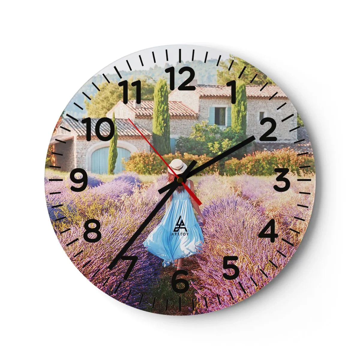 Horloge murale - Pendule murale - Fille de la lavande - 30x30 cm