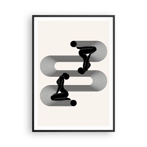 Affiche dans un cadre noir - Poster - Symétrie sensuelle - 70x100 cm