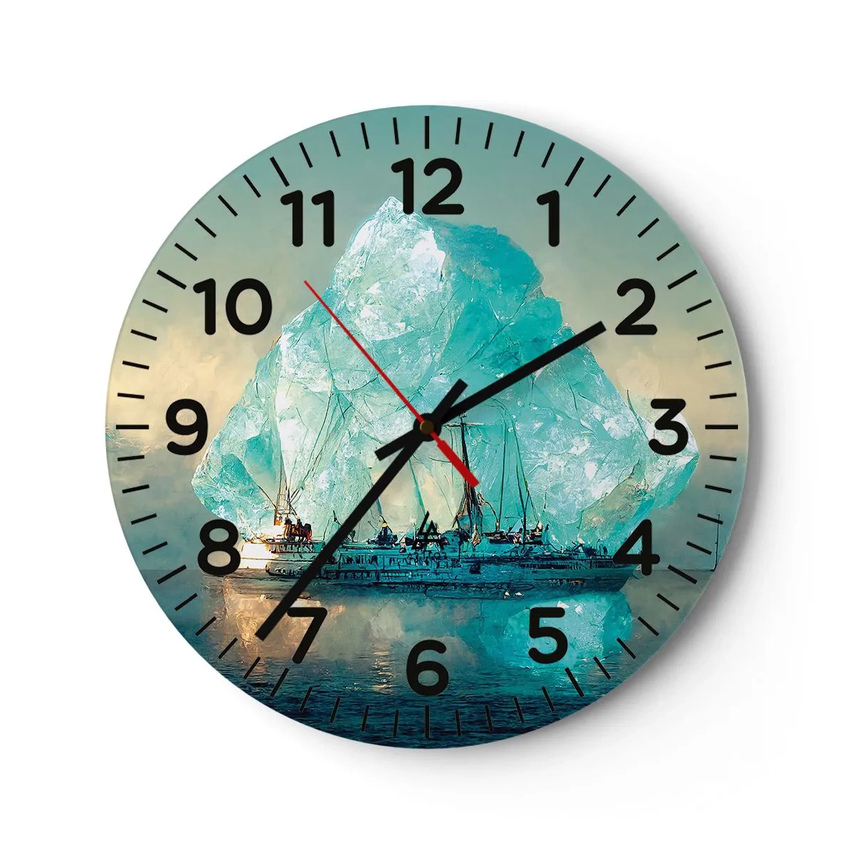 Horloge murale - Pendule murale - Diamant arctique - 30x30 cm