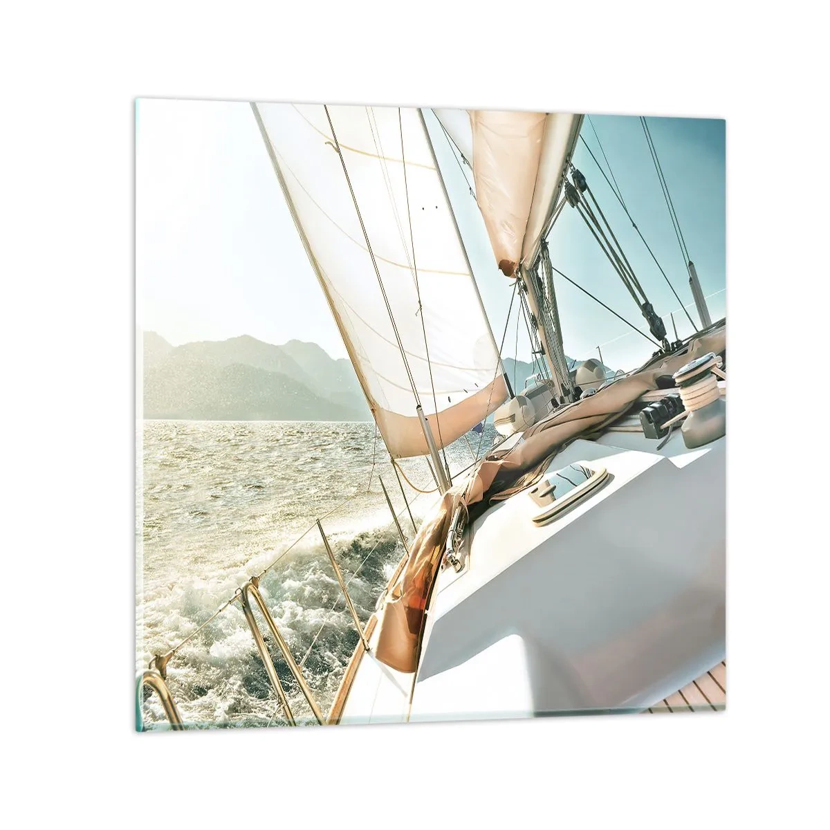 Impression sur verre - Image sur verre - Toutes voiles dehors - 70x70 cm